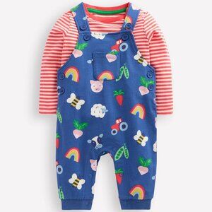 NWOT Mini Boden Jersey Overalls Play Set 18-24m